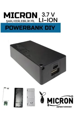 Micron Kendin Yap Powerbank 2 Pilli Boş Powerbank Kutusu