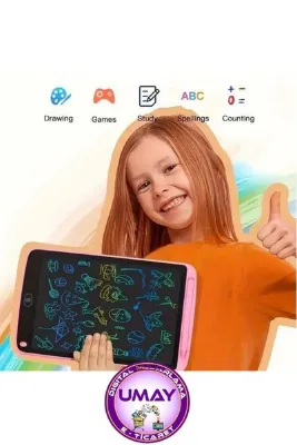 YAKUT 8,5 Inç Writing Silinebilen Lcd Grafik Dijital Kalemli Çizim Tableti (PEMBE)