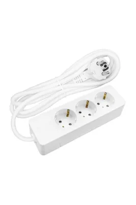 SELDUR Grup Priz 3'lü Topraklı 2 Metre Beyaz Elektrikli soba için uygun