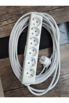 VİKO Multi-let 6'lı 10 Metre Çoklu Grup Priz - Çocuk Korumalı