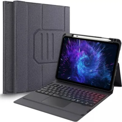 Daphnela iPad Air 11 inç 6.Nesil Klavyeli Kılıf - Siyah