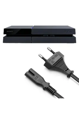 POPKONSOL Ps4 Güç Kablosu 1.2m 4 Fat Kasa Uyumlu Ps4 Kablo Yedek Parça