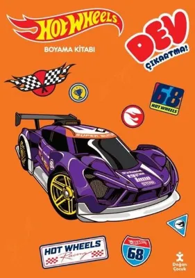 Hot Wheels - Dev Çıkartmalı Boyama Kitabı