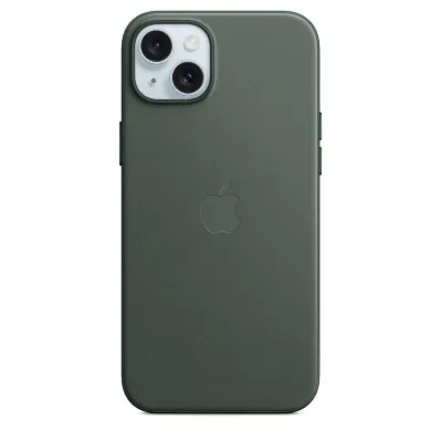Apple iPhone 15 Plus için MagSafe özellikli Mikro Dokuma Kılıf - Kermes Meşesi