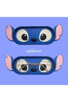 esdekorium Stitch Figürlü Gözlük Standı – Şık Masa Üstü Organizer / Gözlük Kutusu