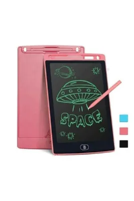 TeknoZar Dijital Kalemli Çizim Yazı Tahtası Not Yazma Eğitim Tableti Writing Tablet 8,5 Inç Pembe