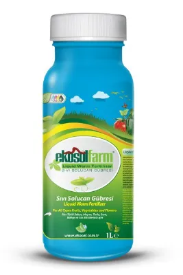 EkosolFarm Organik Sıvı Solucan Gübresi 1 Litre Tüm Bitkilerde Kullanıma Uygun Yoğun Konsantre Organik Gübre