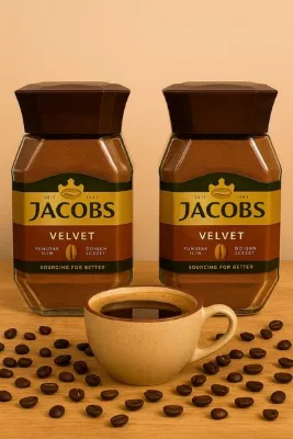 Jacobs Velvet %100 Çözünebilir Kahve 95 gr x 2 Adet