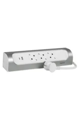 Legrand Premium Gümüş Renk 3'lü Köşe Prizi Usb Ve Typ-c (yüksek Kalite )