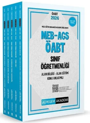 2026 MEB AGS ÖABT Sınıf Öğretmenliği Alan Bilgisi - Alan Eğitimi Konu Anlatımlı Seti - 5 Kitap Takım
