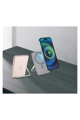 AGGIY Charge Tilt 5.000 Mah 15W Powerbank Dijital Ekran Magsafe Hızlı Şarj