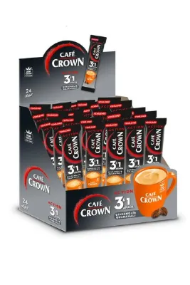 Ülker Cafe Crown 3'ü 1 Arada Action Ginsengli ve Guaranalı 17 Gram x (24 Adet)