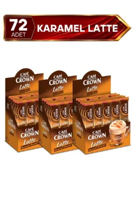 Cafe Crown 72 Adet Karamel Latte 17g ( 3 Kutu x 24 Adet )