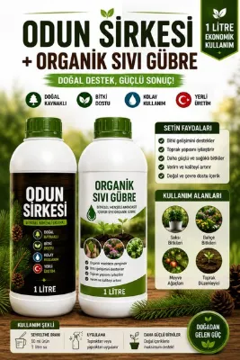Plant Home Power Mix Odun Sirkesi + Organik Sıvı Gübre Seti 2x1 Litre Wood Vinegar Toprak Düzenleyici