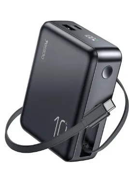 Yesido YP70 Dijital Göstergeli 10.000 mAh 3in1 22.5W PD Hızlı Şarj Powerbank Uzayabilen Kablolu Powerbank