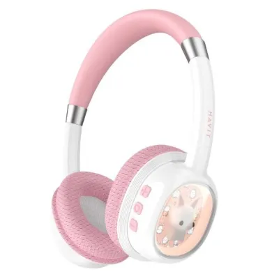 Havit H698BT Bluetooth Kulak Üstü Işıklı Çocuk Kulaklığı- Pembe