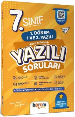 7. Sınıf Konu Anlatımlı Yazılı Soruları Tamamı Video Çözümlü - Hediye Planlama Kitapçığı