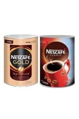 Nescafe Gold Teneke 900 gr - Necafe Classıc Teneke 1 Kg