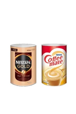 Nescafe Gold 900 gr Teneke Kutu +nestle Coffee Mate 2 kg Teneke Kutu