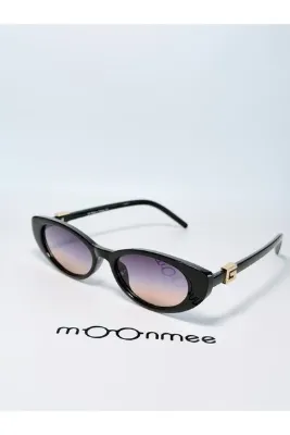 MOONMEE GUXXE Kadın / Kız Cat Eye siyah çok renkli Güneş Gözlüğü