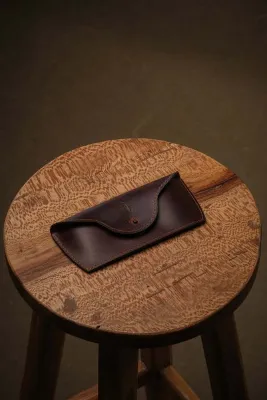 Semender Leather Goods Hakiki Deri Gözlük Kılıfı El Yapımı Gözlük Kabı