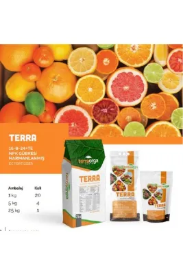 TerraOrga Terra Kix Azot Fosfor Potasyum 16-8-24 Npk Toz Gübre 1 Kg Pcm1-4