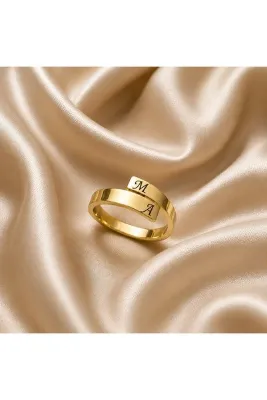 simurg jewellery 925 Ayar Gümüş Harfli Alyans