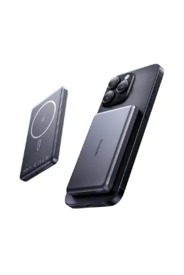Mcdodo MC-4641 20W 5000mAh Metal Ultra İnce Manyetik Kablosuz Power Bank Siyah