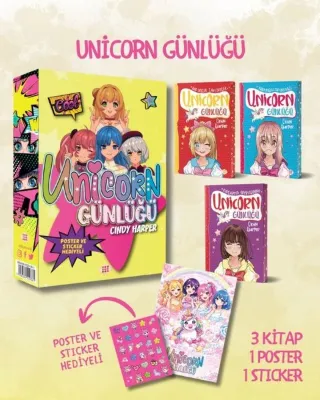 Unicorn Günlüğü Seti - Sarı Günlük - Kutulu