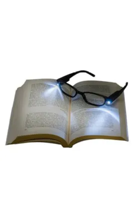 MOBGİFT Led Işıklı Kitap Okuma Gözlüğü - Siyah