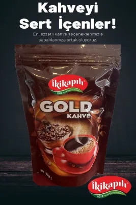 İki Kapılı Doğal Çekirdek Öğütülmüş Espresso Gold Kahve 100gr.