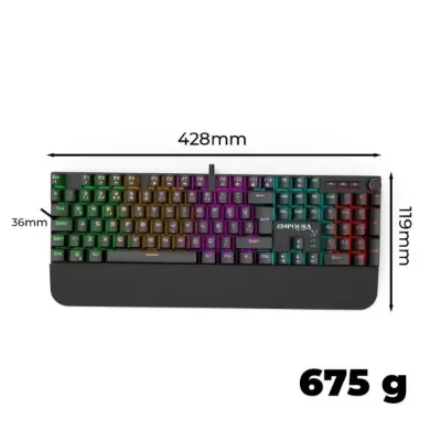 Inca IKG-458 Empousa Red Switch Software Anti-Ghost RGB Mekanik Klavye
