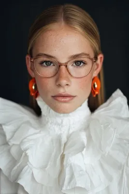 LOOKUP NEW Jesse 50 Ekartman Kemik Cat Eye Unisex Kadın Erkek Şeffaf Cam Değişimi Optik Çerçeve Gözlük