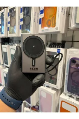 TAK Bİ KILIF 10000mAh MagSafe Powerbank 22.5W Hızlı Şarj Taşınabilir Manyetik Kablosuz Şarj Bataryası