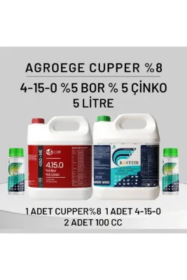 AGROEGE Hasat Sonu 3 In 1 Sıvı Bakır + Bor + Çinko (Yapıstırıcı) 5 Lt