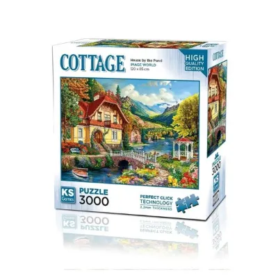 Ks Games 3000 Parça Puzzle House by the Pond