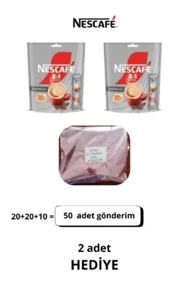 Nescafe 2'si 1 Arada Kahve 48'li Paket - Hediye Paketi Ile 48 Adet Olarak Gönderim Yapılır
