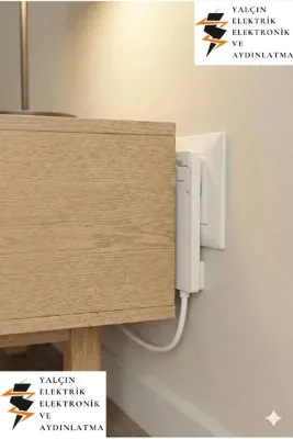 VİKO Smart Topraklı Erkek Fiş Beyaz L Tipi 3'lü Priz 10 Metre !!!(HAZIR PAKET DEĞİLDİR)!!!