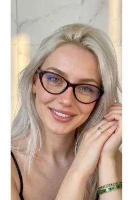 funeyes Carat Cat Eye Kahverengi Carat 46 Ekartman küçük cat eye gözlük popüler Gözlük