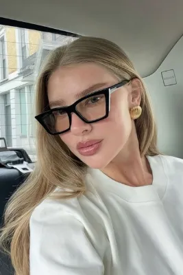 COOLANDBETTER Ciro Model Cat Eye Kesim Popüler Mavi Işık Korumalı Blue Block Şeffaf Gözlük