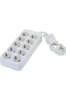 10 Lu Grup Priz 2 Mt Kablolu 3x2.5 Mm Topraklı