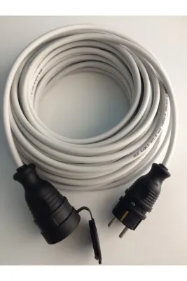 inwatt 100 Metre 3x2.5 mm Kauçuk Başlıklı Beyaz Uzatma Kablosu Tekli Priz Ara Kablo