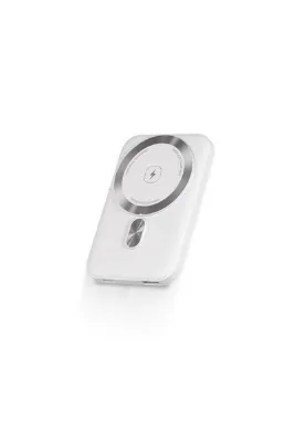 Polosmart PBS133 Magsafe Kablosuz Hızlı Taşınabilir Şarj Cihazı Powerbank 5000 mAh Beyaz