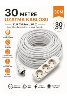 ERGÜL 3x2.5 mm Ttr Seyyar Uzatma Kablosu 30 metre