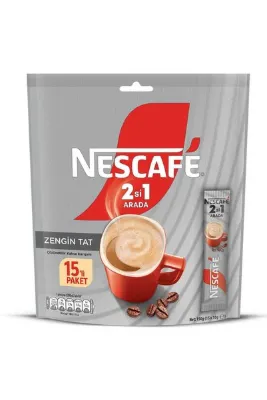 Nescafé 2si1 Arada Sütlü Köpüklü Çözünebilir Kahve 10g 20'li paket