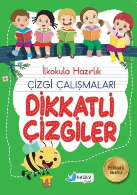5 - 6 Yaş İlkokula Hazırlık Çizgi Çalışmaları Dikkatli Çizgiler