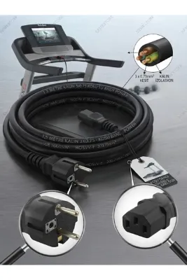 BRMK STORE 1.5 METRE- Koşu Bandı Power Elektrik Kablosu 3X0.75mm