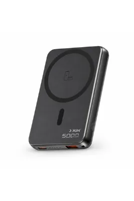 XKIN Powerbank 5000 mAh Manyetik Kablosuz Hızlı Şarj Cihazı Siyah