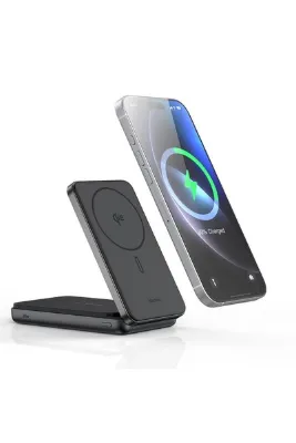 Mcdodo MC-6310 MagQ 2'si 1 Arada 10000mAh 20W Qi2 Manyetik Powerbank ve Katlanabilir Telefon Standı