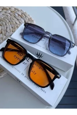 WATCHOFROYAL Ikili Set Vintage Gri-turuncu Güneş Gözlüğü Kadın Güneş Gözlüğü Erkek Güneş Gözlüğü Uv-400 Cam